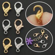 100pcs Random Mixed Color Lobster Clasp, Suitable For DIY Phone Chain End Clasp, Jewelry Clasp, Necklace, Bracelet, Anklet, Jewelry Making, Keychain, Bag Pendant, Accessory Making Material, DIY Jewelry Making Parts - Lobster Claw Clasp - View 5