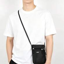 Men's RFID Anti-Theft Crossbody Bag, Lightweight Travel Shoulder Bag, Multi-Pocket Passport Organizer, Suitable For Daily Use - Multicolor - View 3