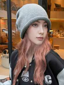 Acrylic Knit Drawstring Beanie, Elastic Breathable Fabric, Ear Protection Design, Hand Washable, Suitable For Warm Urban Style - Multicolor - View 4