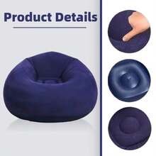 Random Color Large Lazy Inflatable Sofa Chair PVC Recliner Bean Bag Sofa Pouf Sofa Tatami Living Room Supplies Outdoor Camping Equipment - Random Color - View 9