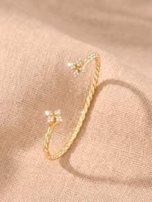 Fashionable European Style Luxury Hollow Cubic Zirconia Bracelet Set, High-End Personalized Gift, Suitable For Girlfriend, Suitable For Wearing At Banquets. - Gold - View 8