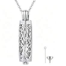 Cylinder Cremation Jewelry Tree Of Life Urn Ashes Necklace For Human Pet Vial Cremation Ash Pendant Loved One Memorial Jewelry - Multicolor - View 8