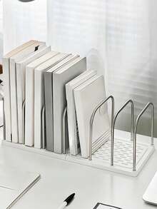Desktop Divided Bookend, Multi-Compartment Storage Rack, Suitable For Office And Study Scenes, Can Be Placed In Study And Office, Convenient For Retrieving Books And Documents, Can Hold Notebooks And Magazines - Multicolor - View 4