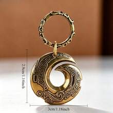 1pc Twisted Fortune Chinese Style Meander Pattern Keychain, Symbolizing Wealth, Luck And Prosperity, Car Key Chain Pendant, Feng Shui Good Luck And Safety Keyring Bag Accessory - Multicolor - View 2