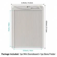 6.4"X 8.5" Mini Scoreboard, Multi-Function Creasing Board With Bone Folder And Guide Bar, Suitable For Card Making, Paper Craft Projects, Multi-Function Creasing Board And Creasing Folding Tool - Sets - View 13