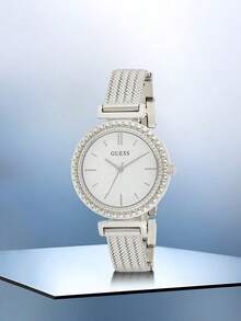GUESS Lady Frontier Women Chronograph Watch 40mm Iridescent Rainbow Stainless Steel Case Full Crystal Paved - one-size - View 17