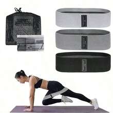 3pcs Resistance Band Set, Elastic Hip Band, Wide Hip Training Band, Suitable For Squats, Hip Activation, Fitness Workout, Suitable For Gym And Outdoor Sports - Multicolor - View 1