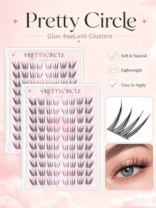 Glue-Free 10-Row 9-14mm C-Curl False Eyelashes, Large Capacity Lightweight Upgraded Lashes, Long-Lasting Lifted Shape, Soft & Comfortable Wear, Natural Fluffy Look For Daily Eye Makeup - C - View 9