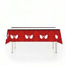 1pc Anime Cartoon Tablecloth, Rectangular Waterproof Party Table Cover, Birthday Celebration, Theme Party, Festival Dress Up, And Indoor Activity Table Decoration Supplies Network Pattern Decorative Table Cover - Multicolor - View 5