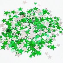 100pcs Star-Shaped Glitter Sequins, Christmas Atmosphere Decor Star Confetti, Party Tabletop Scatter Decoration Glitter - Multicolor - View 7