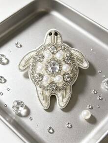 1pc Elegant Luxury Handmade Rhinestone Turtle Brooch, Dolphin Brooch, Jellyfish Brooch, Can Be Matched With Suit, Coat, Denim Jacket, Sweater And Other Occasions - Multicolor - View 5