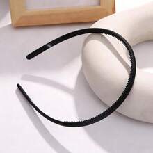 Black Solid Color Thin Headband, Hair Hoop, Hair Accessory - Black - View 1