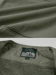 Men's Spring/Autumn Lightweight Outdoor Workwear Multi-Pocket Tactical Vest Jacket - Army Green - View 5