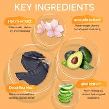 Hllozzi 100ml Clay Mask, Available In Avocado, Dead Sea Salt And Cherry Blossom Flavors. Contains Aloe Vera Extract And Trace Minerals, Deeply Moisturizes And Brightens Skin, Suitable For All Skin Types, Perfect Gift - 100ml/3.38fl.oz - View 2