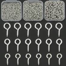 150/300pcs White K Multi-Size Screw Eye Pins, Mini Screw Eye Pins, Suitable For Christmas Tree And Home Decor, Cork Bottle Caps, Pendant Beads And Jewelry Making - Sheep Eye Nail - View 9