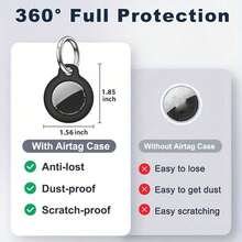 HUSQIER 2pcs AirTag Protective Case - AirTag Protective Case With Keychain, AirTag Protective Shell Anti-Scratch Keychain, Accessories For AirTag GPS Item Finder Tracker - Multicolor - View 4