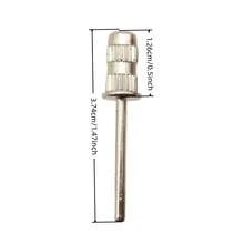 1件裝 6.2mm 大號迷你 3/32 軸心磨棒，適用電動美甲修甲機，不鏽鋼美甲美足工具組，適用壓克力指甲 - 銀色 - 查看 4