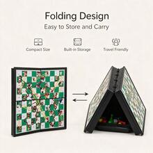 10 Set Permainan Papan Ular Tangga Magnetik Portabel Ukuran Besar, Bidak Permainan Ular Tangga 3D, Papan Permainan Lipat, Hadiah Pesta Liburan, Natal, Tahun Baru, Ulang Tahun, Warna Acak, Hadiah Natal, Kado, Suvenir - MultiWarna - View 3