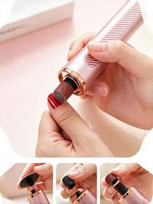 Rechargeable Electric Foot Cleaner & Nail Polisher, 3-Speed Adjustable Pedicure & Manicure Tool With Replaceable Disposable Sanding Discs, Type-C Charging 500mAh Portable Foot File For Dead Skin, Callus And Dead Skin Care - Multiple Styles - View 3