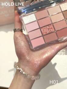 HOLD LIVE Butterfly Shadow Fantasy Eyeshadow Palette 16 Warna H01 Low Saturation Rose Bean Paste Color Sweet Tender Atmosphere Eyeshadow - H01 - View 3
