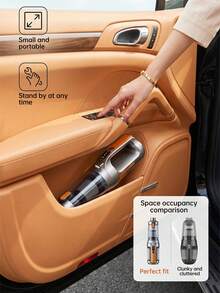 Handheld Car Vacuum Cleaner, Cordless Mini Vacuum With Led Light, Powerful Suction, 11.1V 2000mAh USB Rechargeable, 3 Adjustable Suction Levels, Dual Suction & Blow Function, Multiple Attachments For Car, Home, Keyboard & Pet Hair - Multicolor - View 10