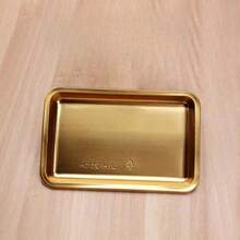 1pc Gold Square Stainless Steel Mirror Metal Disinfection Tray, Suitable For Storing Tattoo Tools, Nail Art Tools Accessories, Or As Home Desktop Storage Tray - Gold - View 8