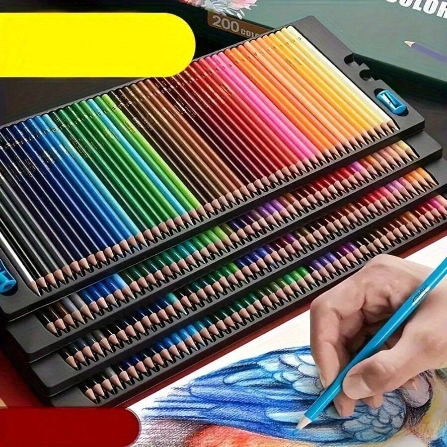 6-Piece Colored Pencil Set - Professional Art Use, Suitable For Sketching/Illustration, Featuring Vibrant Mixed Wax Core | Shock-Resistant Outer Shell With Soft Inner Lining, Ideal For Beginners, Notebooks And Craft Design - Colored Pencils - View 1