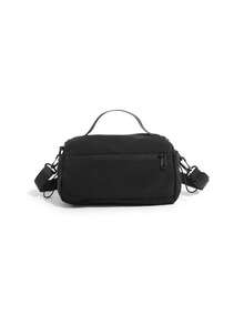 Functional Shoulder Bag, Universal Small Bag, Lightweight Outdoor Travel, Waterproof Small Shoulder Bag, Mobile Phone Bag, Bucket Bag - Black - View 3