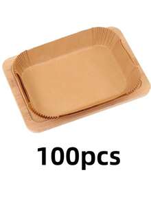 100/50/1 Thick Air Fryer Baking Tray - Suitable For Double-Layer Basket Air Fryers, Heat-Resistant Disposable Rectangular Baking Tray, Easy To Clean And Reusable, Air Fryer Accessory, Multi-Function Cooking Baking Tray, Easy-Clean Baking Tray, Durable Kitchenware. - Multicolor - View 9