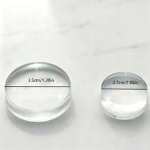 2入透明矽膠美甲印章替換頭，透明美甲圖案轉印工具，DIY美甲用品 - 彩色 - 查看 3