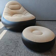 Seating furniture set / Sofa set Inflatable Sofa With Footstool | Home Slouchy Sofa Bed, Outdoor Camping Foldable Quick-Inflate Leisure Chair. High-Quality Adult Inflatable Sofa Set, Includes Sofa And Footstool 2-Piece Set. Can Be Used As A Home Slouchy Sofa Bed And Instantly Converted Into - Multicolor - View 9