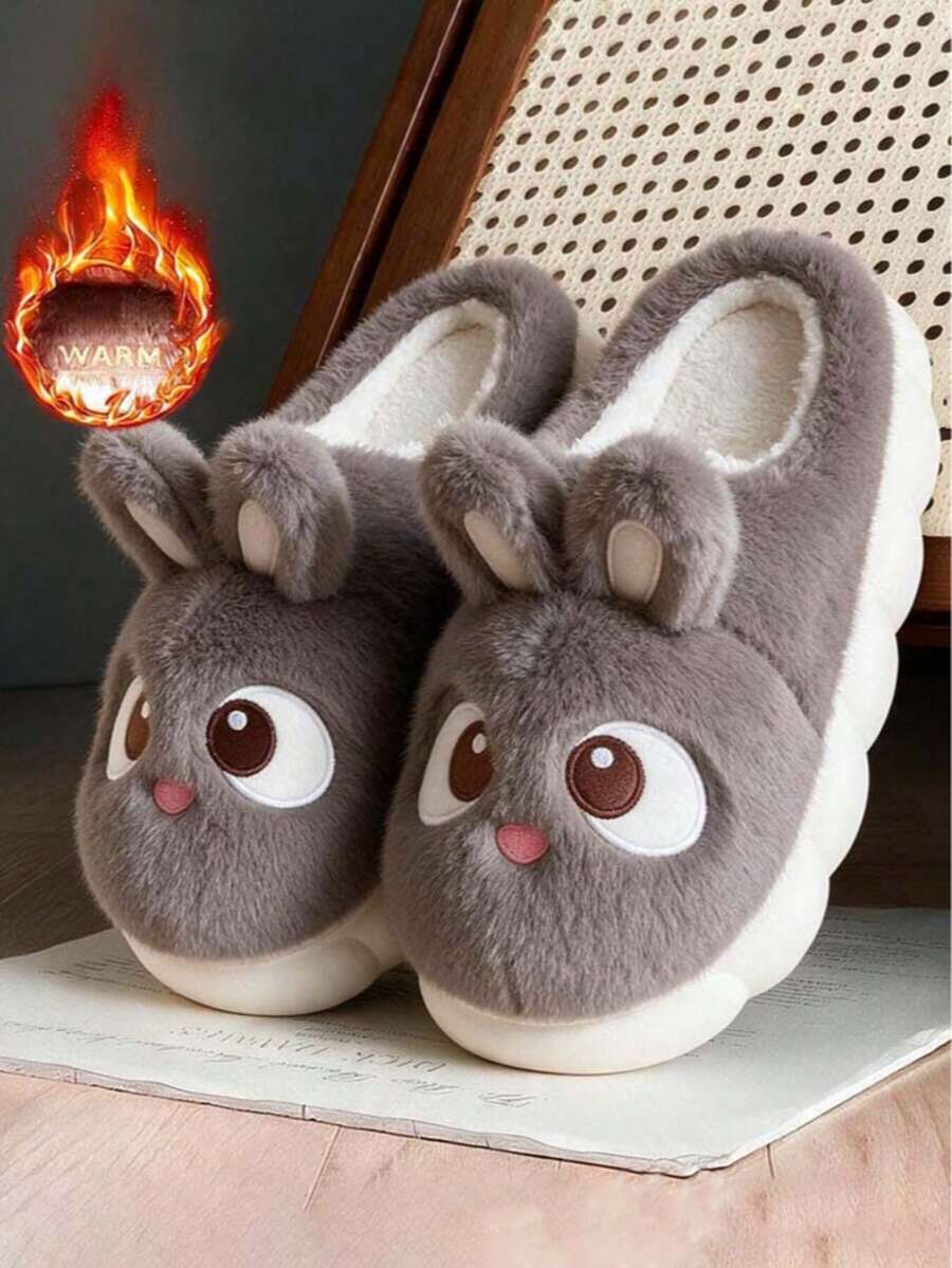 Women's New Low Heel Soft Sole Minimalist Winter Warm Daily Comfortable Casual Autumn/Winter Fur Slippers - Brown - View 1