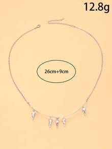 FAAABULS 1pc Silver Spiked Women's Forehead Chain, Gothic Punk Headpiece, Suitable For Music Festivals, Parties And Cosplay - Silver - View 3