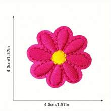 Colorful Butterfly & Flower Pattern Iron-On Embroidery Patch - Fun Design - Easy To Sew Or Iron, Durable Fabric Badge, Suitable For Personalized Jackets, Bags, Etc. - 19-pack - View 4