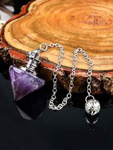 1pc Conical Pyramid Crystal , Multi-Color Crystal Divination Accessory Pendant - Conical - View 13