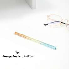 1pc/4pcs Gradient Transparent Acrylic Triangle Ruler, 15cm Colorful Transparent Three-Scale Straight Ruler, Minimalist Aesthetic Measuring Stationery, Suitable For Students, Office, Planner Enthusiasts And Craft Lovers - Ruler - View 11