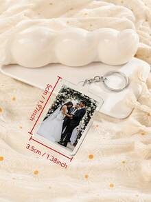 Customizable Acrylic Photo Keychain - Personalized Photo Gift, Suitable For Couples, Loved Ones, Pet Lovers Gifts, Suitable For Anniversaries, Birthdays, Wedding Anniversaries Gifts, Unique Custom Photo Gift, - Multicolor - View 3