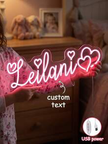 Custom Name Neon Signs, USB-Powered, Perfect For Wall Decor, Parties, Halloween, Christmas Decor Home, Bedrooms, Weddings, Birthdays, And Game Rooms - Multicolor - View 6