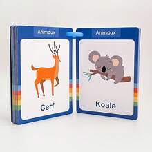 Lachilly 6 Sets Children's French Vocabulary Flashcards, 228 Words, Preschool Educational Toy, Montessori Language Learning Cards, Classroom Resource - Set-002 6 Themes French Card Set - View 12