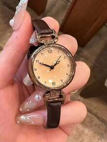Women's Vintage Quartz Watch, Suitable For Students, High Cost-Performance Luxury British Style Small Dial Women's Watch - Brown - View 5