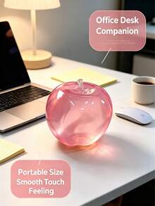 1pc Apple Decoration, Office Decor, Adult Desk Ornament, Suitable For Adult Party, Soft And Fluffy, Birthday Gift, Gift Bag Small Gift, Soft And Fluffy, - Multiple Styles - View 5
