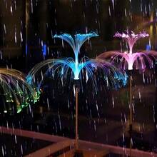 Color‑Shift Solar Jellyfish Stake Lights, Beautiful Fiber Optic RGB Gradient Lighting, Weatherproof For Outdoor Garden, Yard & Walkway - Jellyfish - View 2