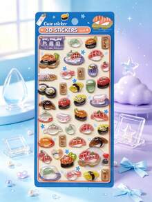 Cute Planner Stickers Japanese Sushi Food Stationery Craft Supplies Lifestyle Decorative DIY Elements Creative Design - Multicolor - View 4