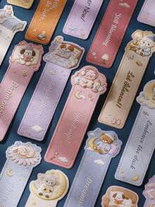 10pcs Tomato Sauce Goodnight Cute Pet Series Healing Cute Animal Fabric Embroidery Book Page Clips Planner Decoration Bookmarks - A - View 3