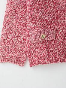 Autumn/Winter New Women's European & American Style Fashion Minimalist Versatile Single-Breasted Knit Cardigan - Pink - View 10