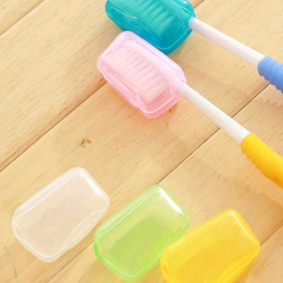 3/5/6/8/12PCS,Portable Toothbrush Holder - Durable Travel Toothbrush Storage Box, Unscented, Easy To Clean Toothbrush Rack, Designed For Personal Care And Hygiene - Multicolor - View 1