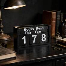 1pc Vintage Creative Wooden Flip Annual Reading Counter Desktop Decor Ornament, For Home Decor, Study Room Decor, Best Holiday Gift - Multicolor - View 13