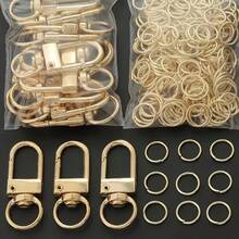 112pcs/150pcs KC Golden DIY Jewelry Making Parts Set, Zinc Alloy Rotating Keychains, Open Jump Rings, U-Shaped Keyrings, Open Rings, Suitable For DIY Keychains, Jewelry Accessories Making, Phone Earphone Chain Connectors, Dog Leashes, Keyring Open Rings, Metal Snap Clasps, Doll Hanging Hooks And Other Accessories - Door Buckle & Jump Ring - View 4