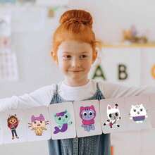 MONASHOP Universal 1 Set/6 Pcs Friends Anime Cartoon Interactive Handheld Account DIY Face Stickers, Ideal Choice For New School Year Gifts And Stationery, Holiday Decoration Accessories, Halloween Gifts (Random Style) - Multicolor - View 2