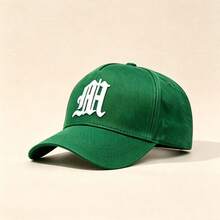 1pc Men Gothic MH Letter Embroidered Baseball Cap Adjustable Fashion Hat For Hiking Casual Street Party Travel Daily Outdoor Wear - Multicolor - View 11